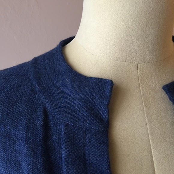 Vera Wang Lavender Slate Blue Ribbed Cardigan S/P - Picture 6 of 8